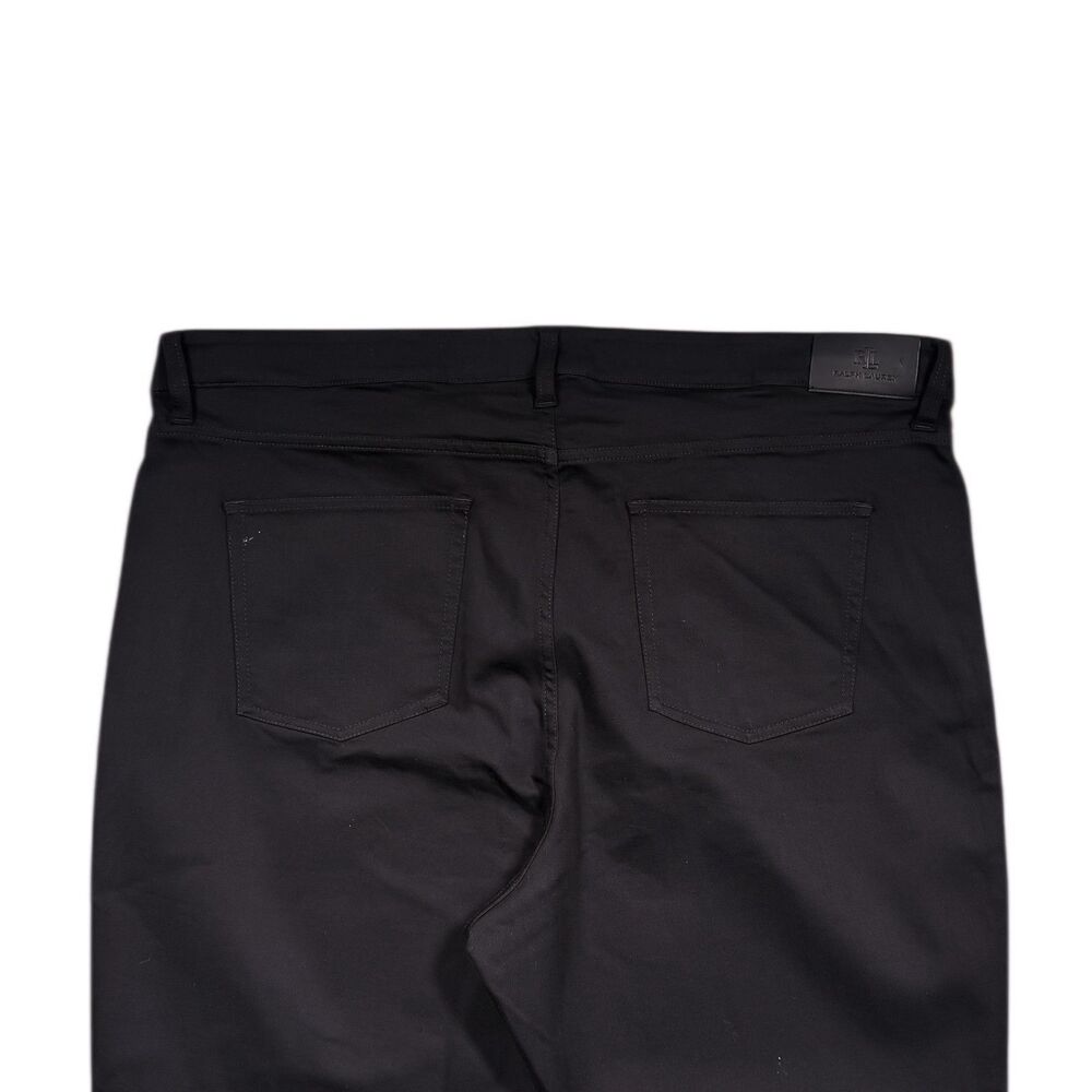 Lauren Ralph Lauren Black Label Womens 20W Black Embellished Beaded Ankle Pants - Picture 7 of 11